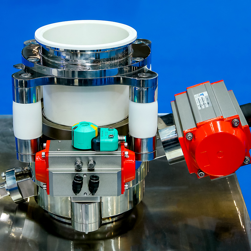 Aseptisk delt sommerfuglventil